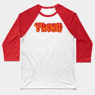 tR45h - Red and Orange - Front Baseball T-Shirt